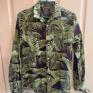 Topman Tropical Green and Purple Shirt
